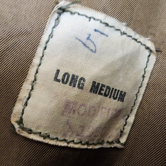 VTG USA Military Lined Trench Coat Mens Medium Long  - Picture 5 of 7